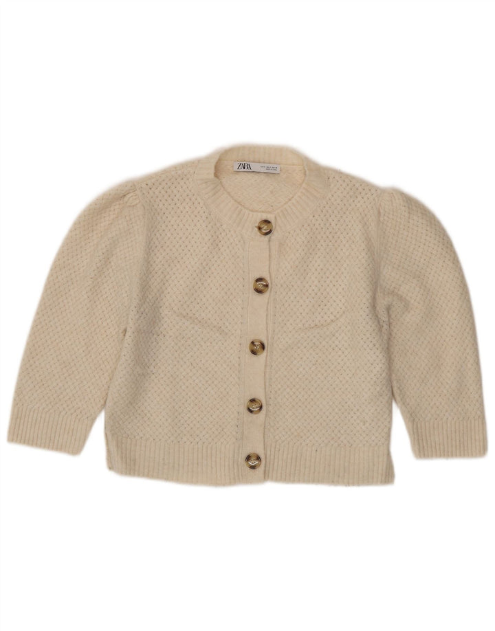 Sweter damski Zara Crop Cardigan UK 10 Small Beżowy poliester