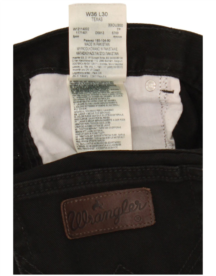 Damskie jeansy Wrangler Texas Straight W36 L30 Czarne bawełniane