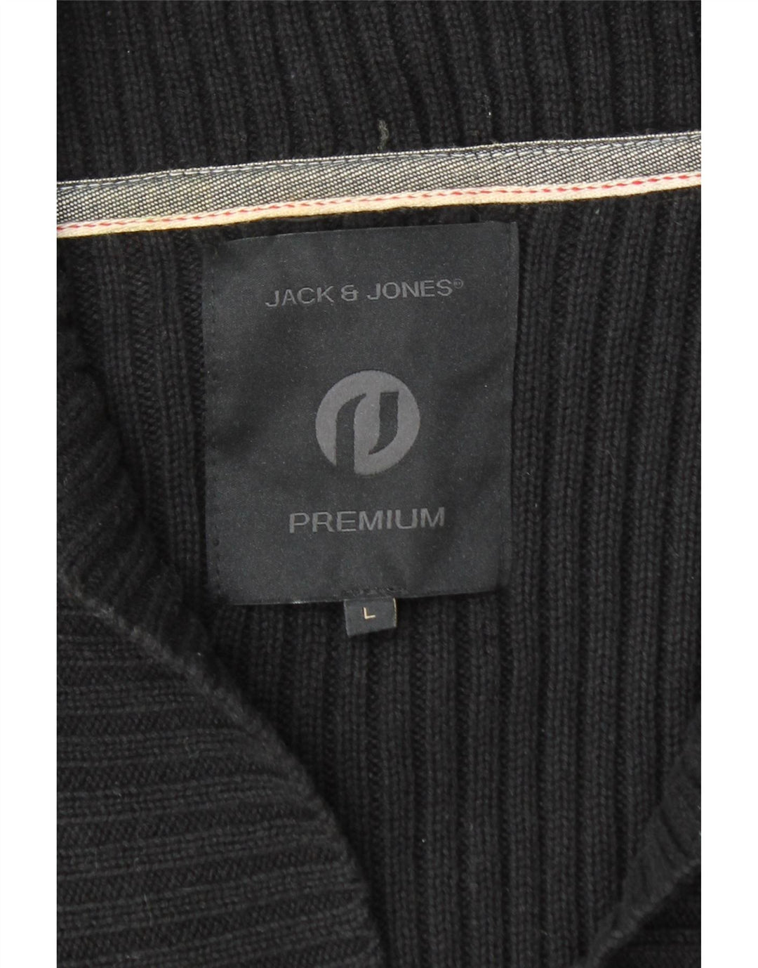 Męski sweter kardigan Jack & Jones, duży, czarny, bawełniany