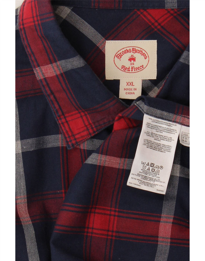 Koszula męska Brooks Brothers 2XL w granatową kratę, bawełniana