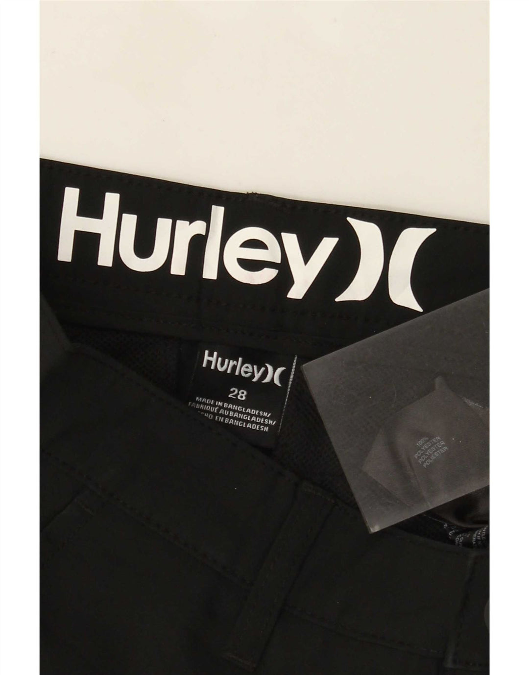 Męskie spodenki chino Hurley W28 Small, czarny poliester