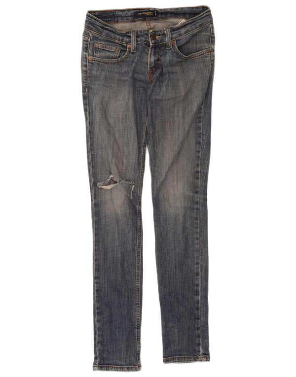 Levi's Damskie 524 Too Superlow Distressed Skinny Jeans US 0 XS W30 L30 Niebieski
