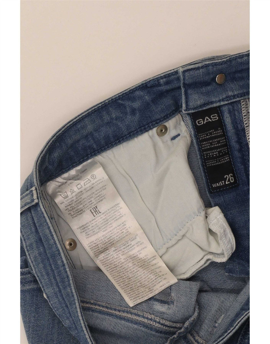 Damskie spodenki jeansowe Gas Regular Fit W26 Small Blue Cotton