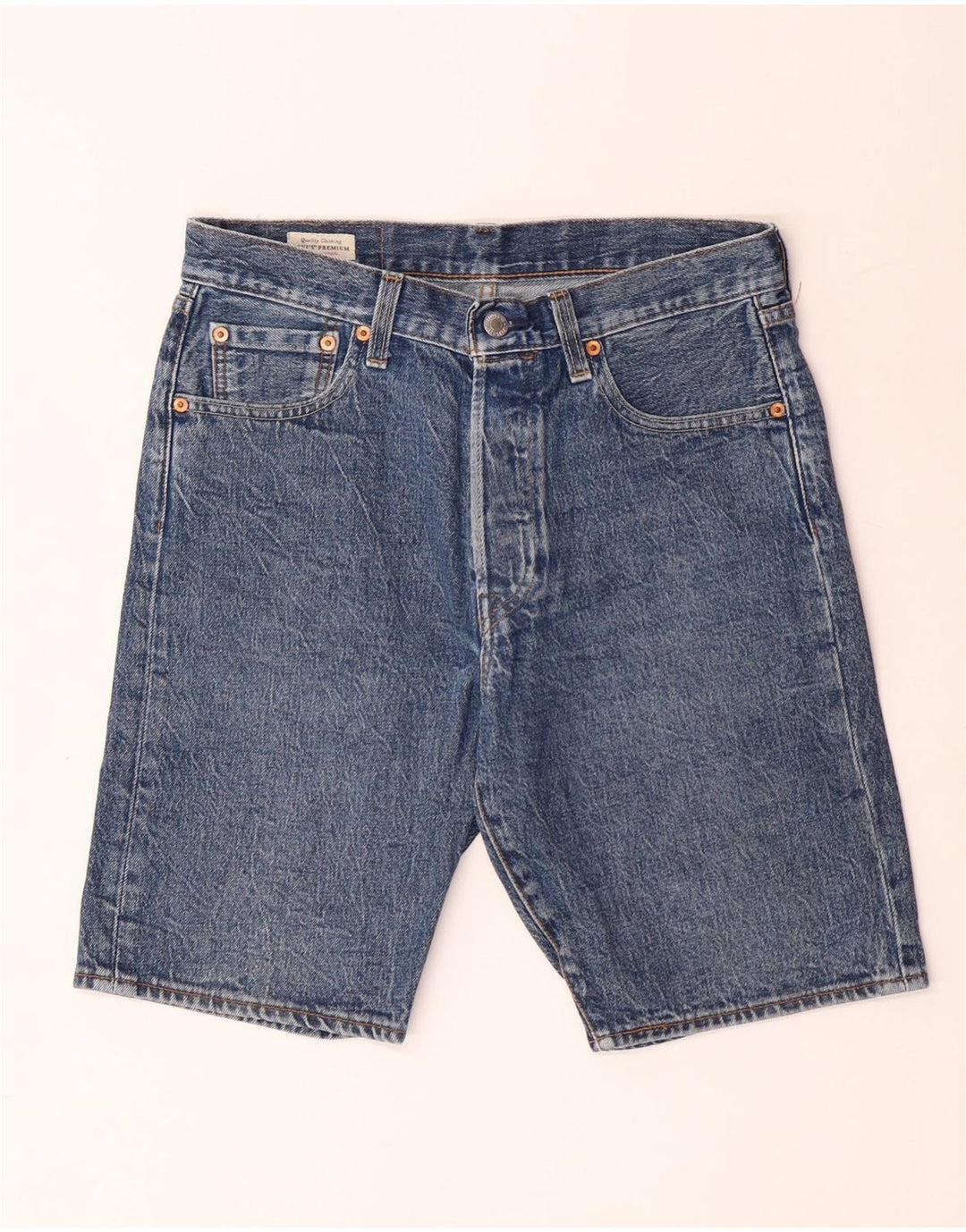 Męskie spodenki jeansowe Levi's 501 W30 Średnioniebieskie, bawełniane