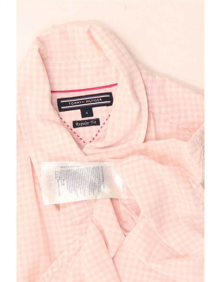 Damska koszula z krótkim rękawem Tommy Hilfiger US 4 Small Pink Gingham