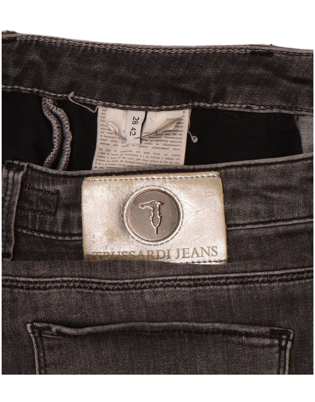 Dżinsy damskie Trussardi W28 L28 szare