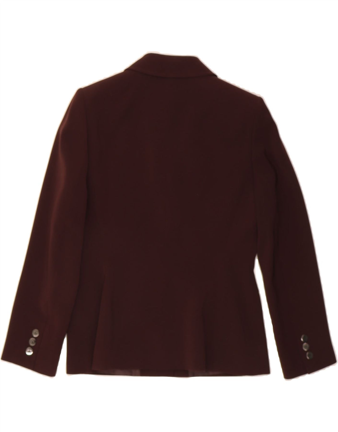 TAHARI Womens Petite 3 Button Blazer Jacket UK 8 Small  Maroon Polyester Vintage Tahari and Second-Hand Tahari from Messina Hembry 