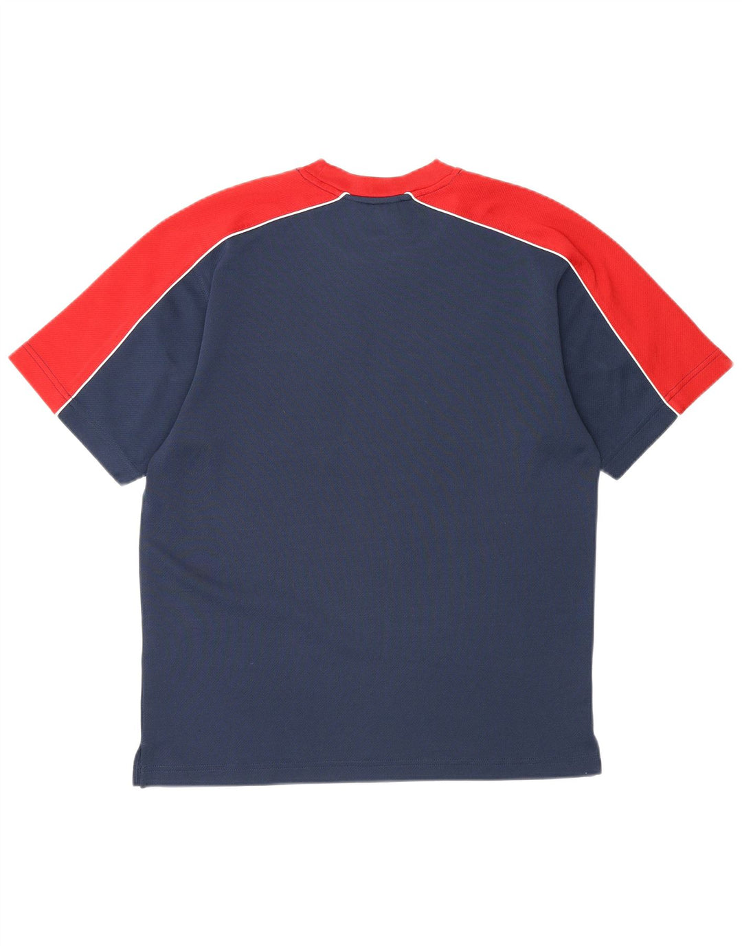 T-shirt męski Reebok, mały, granatowy, z blokami kolorów, poliester
