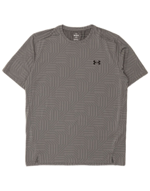 Męska koszulka t-shirt Under Armour, średnioszary, geometryczny poliester