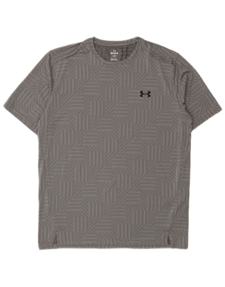 Męska koszulka t-shirt Under Armour, średnioszary, geometryczny poliester