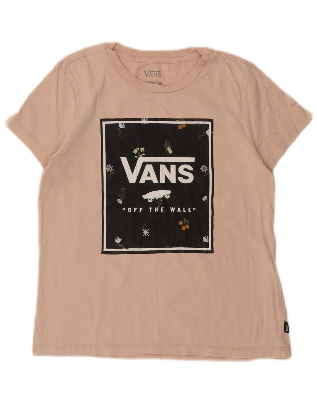 Damski T-shirt z grafiką VANS, UK 12, średni różowy, bawełniany