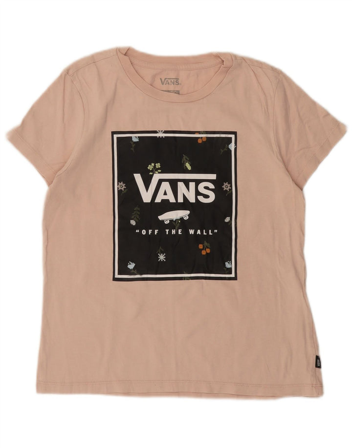 Damski T-shirt z grafiką VANS, UK 12, średni różowy, bawełniany