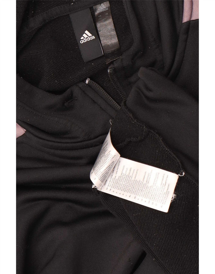 Adidas Męski sweter z kapturem i zamkiem błyskawicznym 2XL Czarny poliester