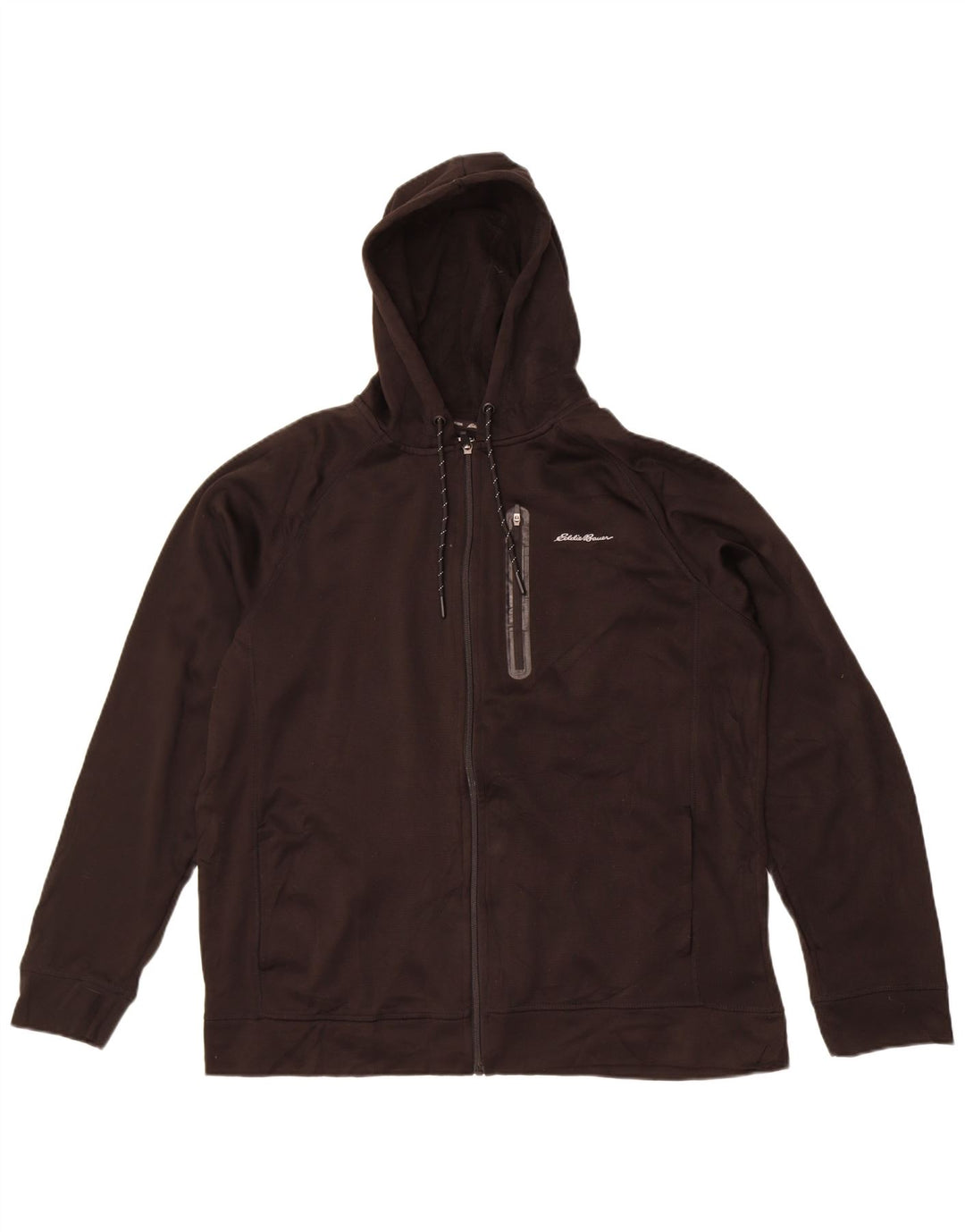 Męski sweter z kapturem i zamkiem błyskawicznym Eddie Bauer XL, czarny poliester