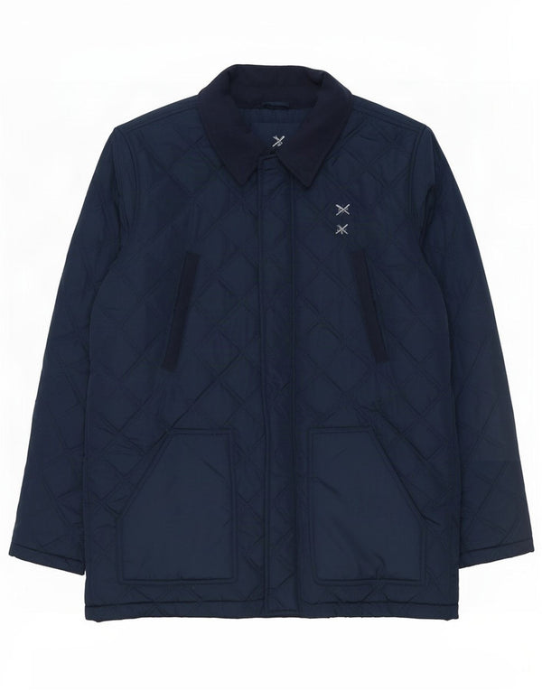 Crew Clothing Męska pikowana kurtka UK 42 XL Granatowy poliester