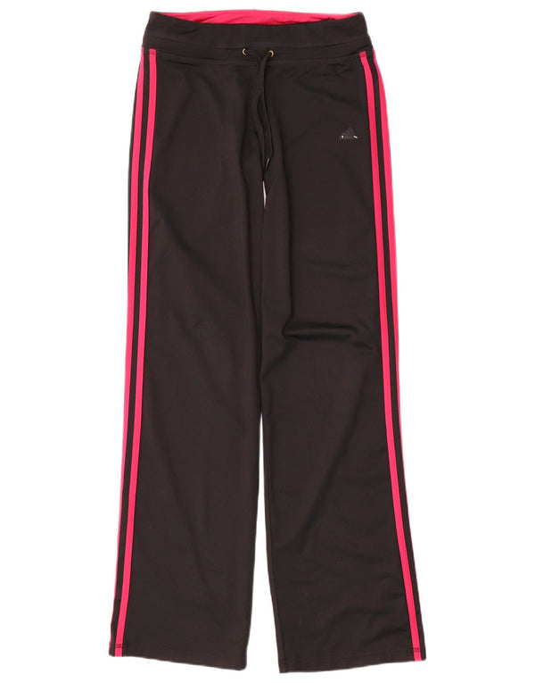 Damskie spodnie dresowe Adidas Climalite UK 8/10, małe, czarne, poliestrowe