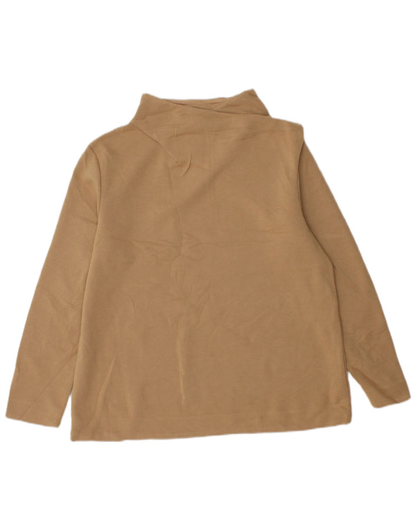 Top damski Cos z długim rękawem, UK 14, średni beżowy poliester