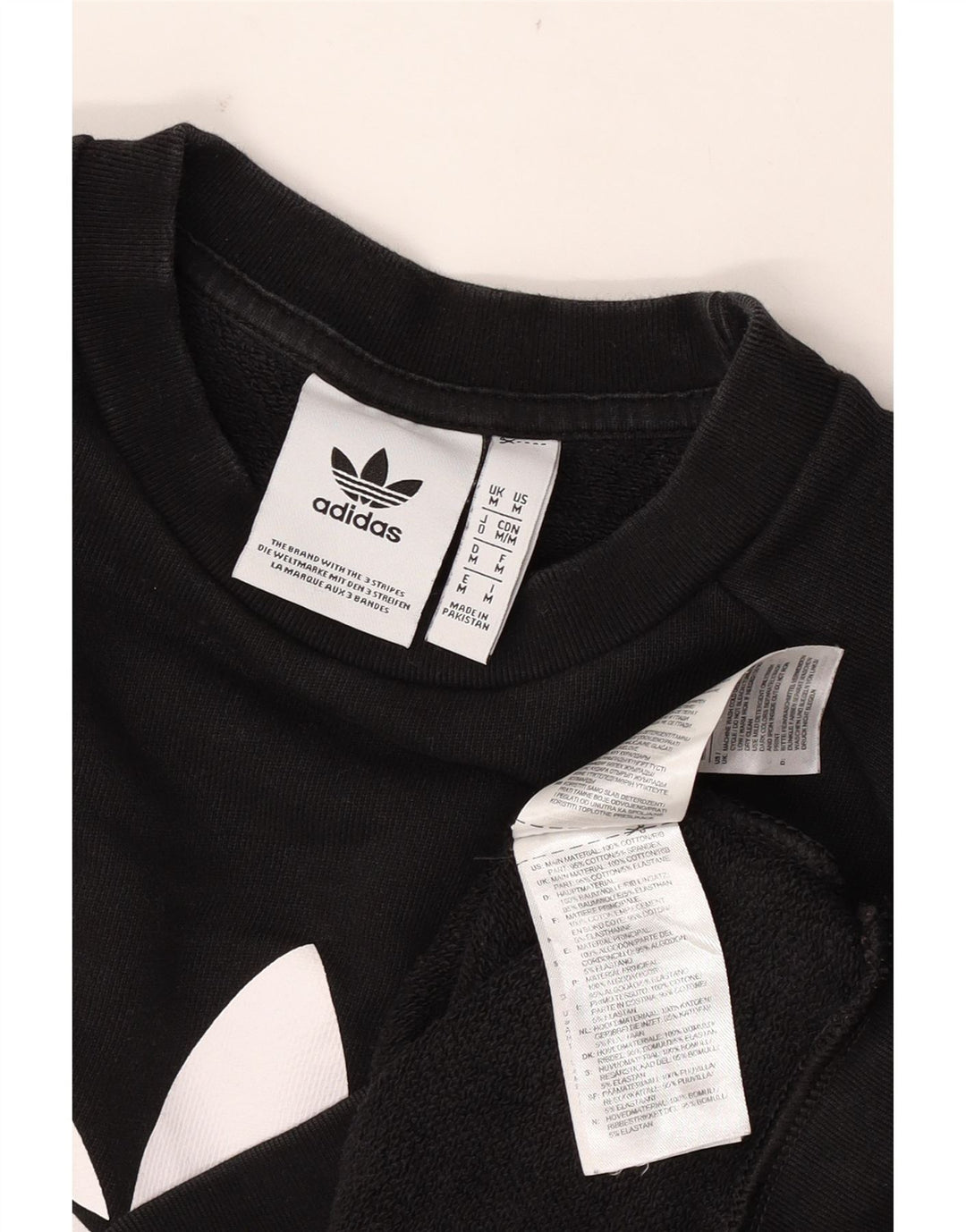 Męska bluza Adidas z grafiką, średnia czarna bawełniana