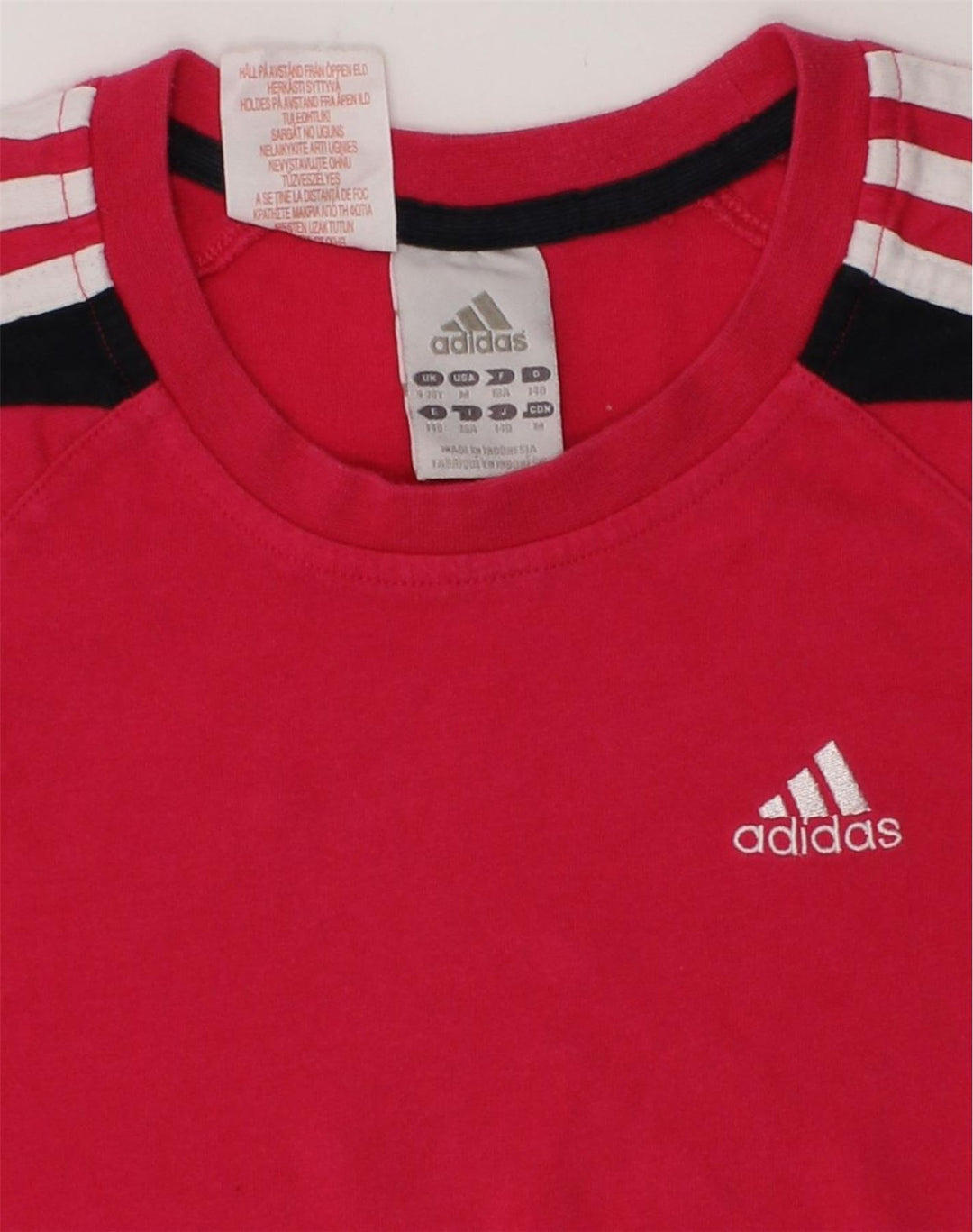 ADIDAS Girls T-Shirt Top 9-10 Years Red | Vintage Adidas | Thrift | Second-Hand Adidas | Used Clothing | Messina Hembry 