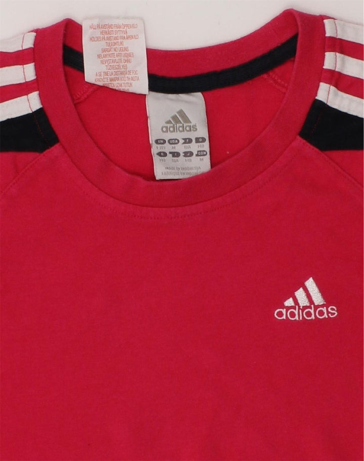 ADIDAS Girls T-Shirt Top 9-10 Years Red | Vintage Adidas | Thrift | Second-Hand Adidas | Used Clothing | Messina Hembry 