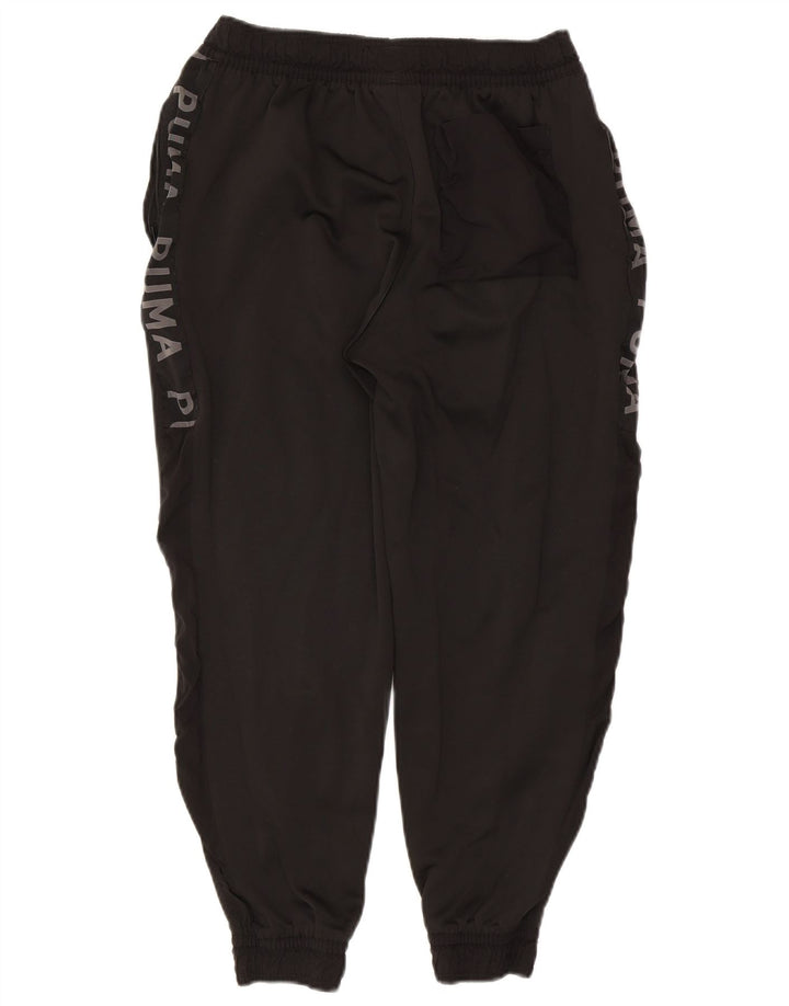 PUMA Womens Graphic Tracksuit Trousers Joggers UK 14 Large Black Polyester