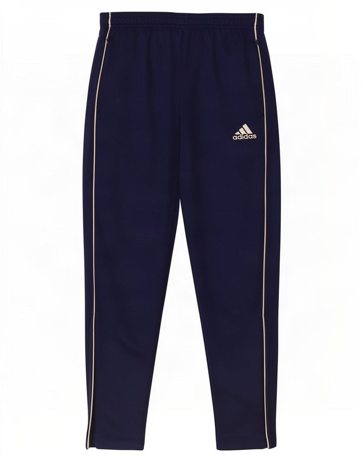 Męskie spodnie dresowe Adidas Climalite, średni granatowy poliester