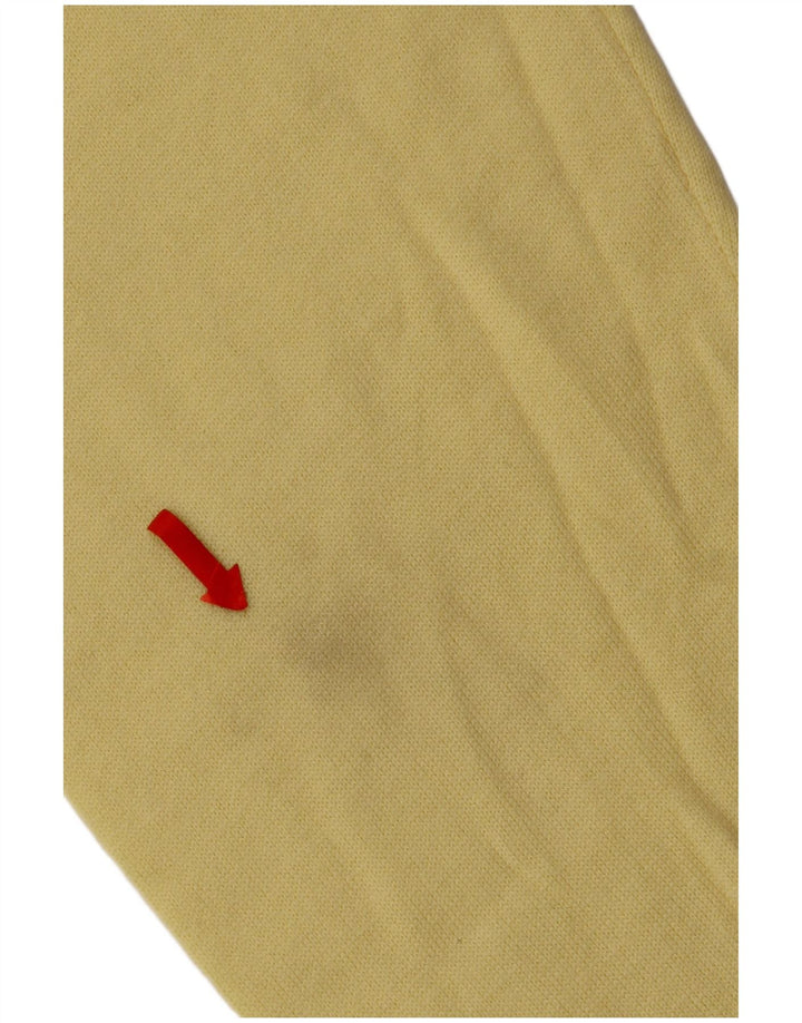 Męski sweter Erin z dekoltem w szpic, duży, żółty, z dziewiczej wełny