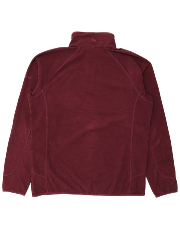 Berghaus Womens Zip Neck Fleece Jumper UK 18 XL Burgundy Polyester