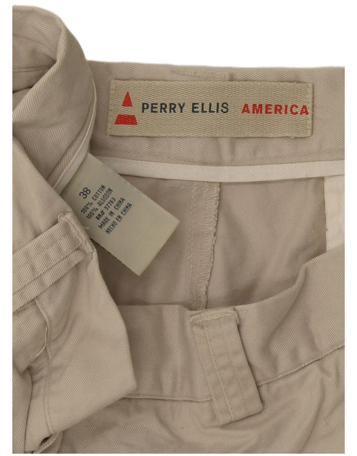 Męskie spodenki cargo Perry Ellis W38 XL, beżowa bawełna