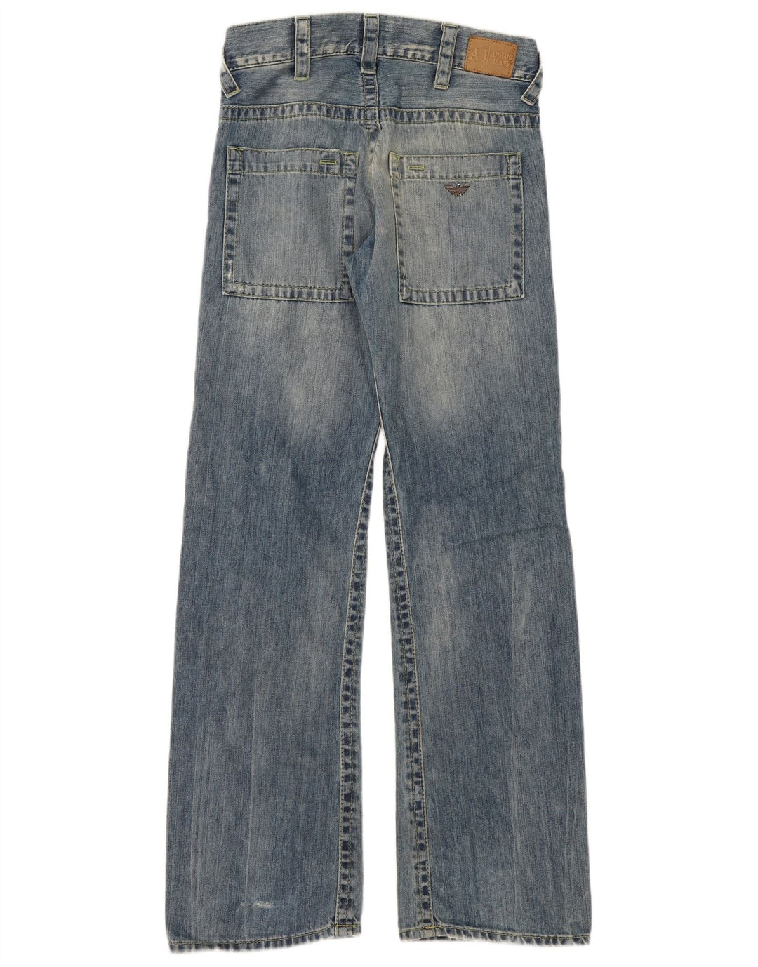 Damskie jeansy z szeroką nogawką Armani W29 L32 Niebieskie bawełniane