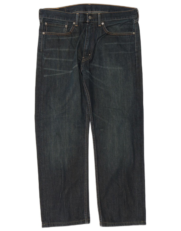 Męskie dżinsy Levi's 505 Straight W34 L28 Granatowa bawełna