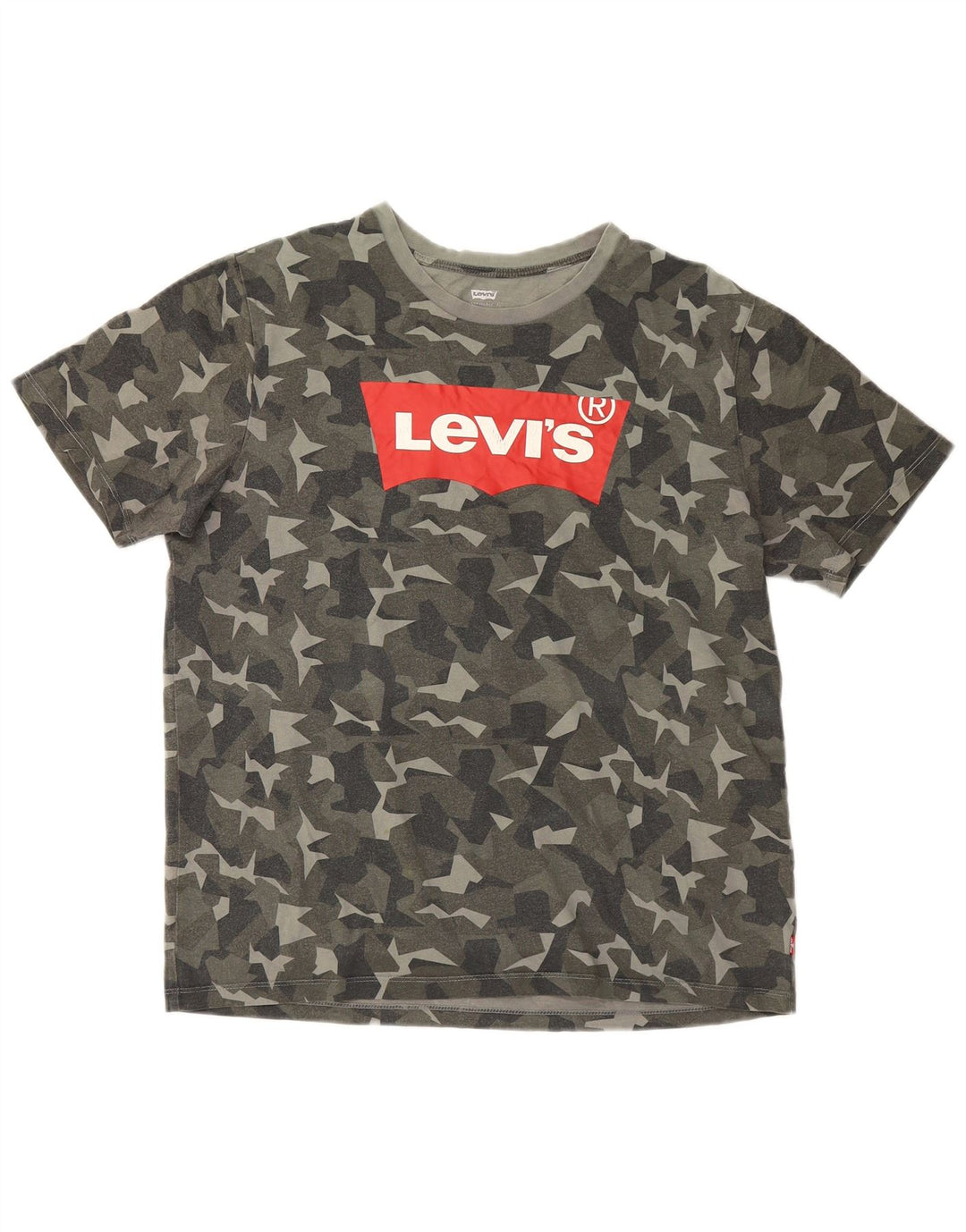 Męski T-shirt z grafiką Levi's, duży, wielokolorowy, bawełniany kamuflaż