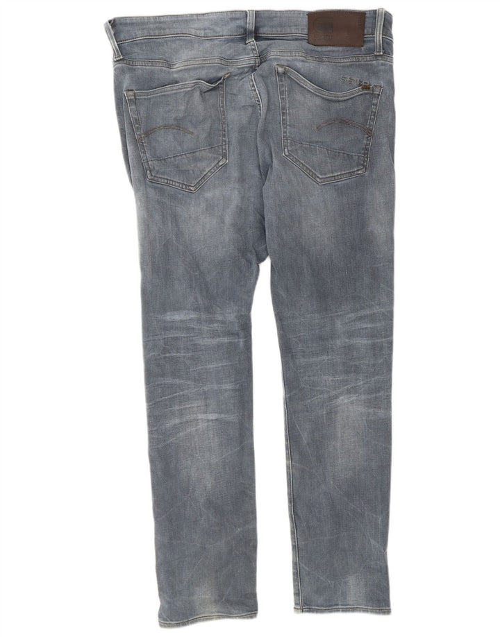 Męskie jeansy slim G-Star W34 L30 Niebieski poliester