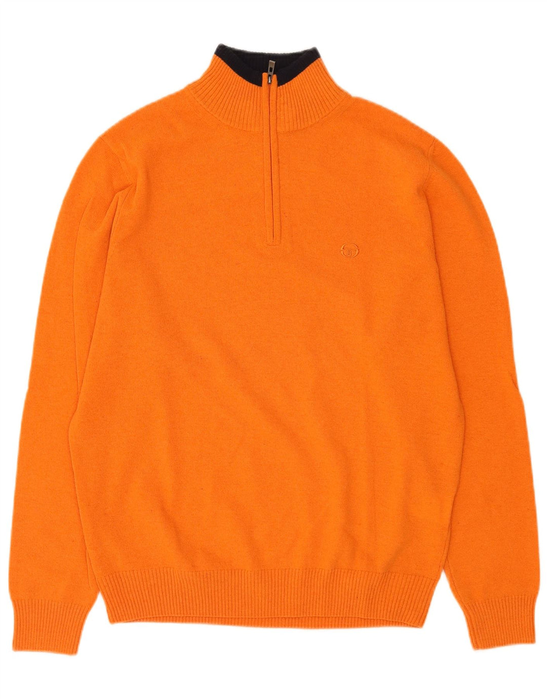 Męski sweter zapinany na zamek Sergio Tacchini, duży, pomarańczowy, wełniany