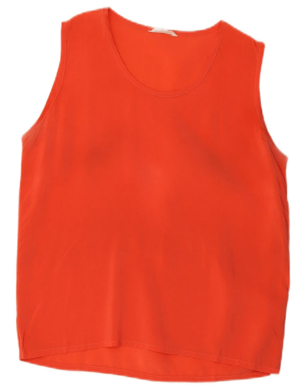 Bluzka damska Vintage Top UK 10 Small Orange Silk