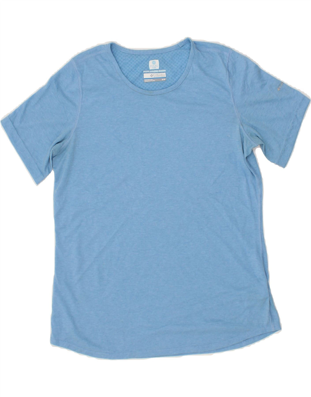 COLUMBIA Womens T-Shirt Top UK 12 Medium Blue Polyester Vintage Columbia and Second-Hand Columbia from Messina Hembry 
