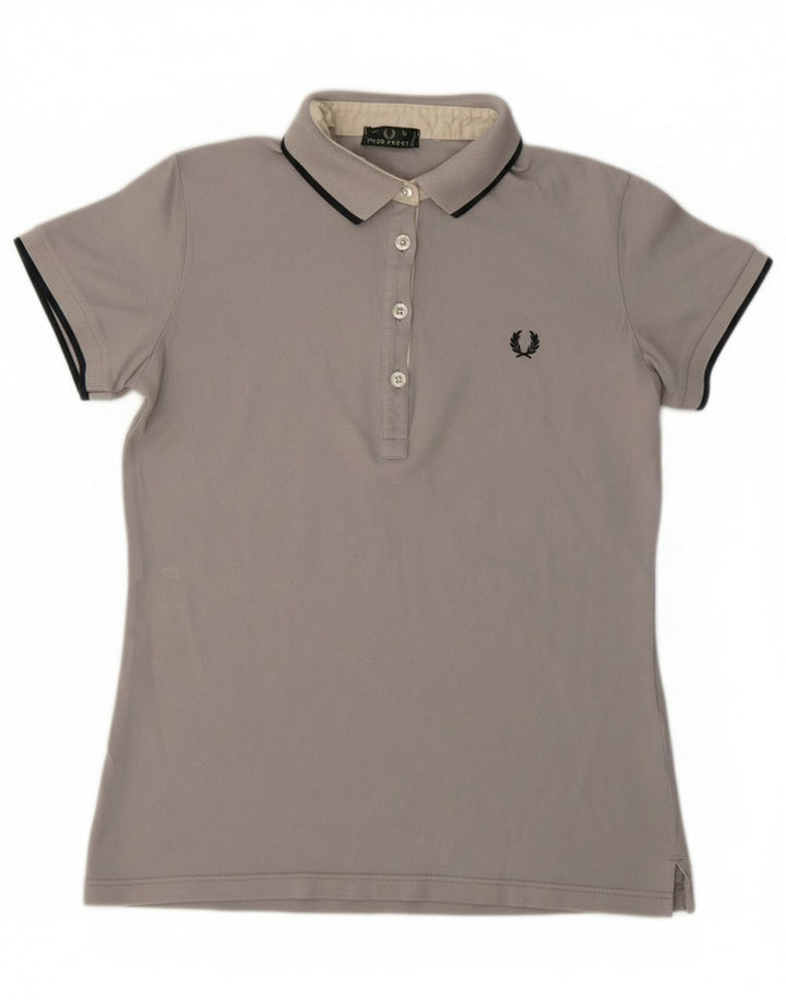 Damska koszulka polo Fred Perry UK 14, duża, szara