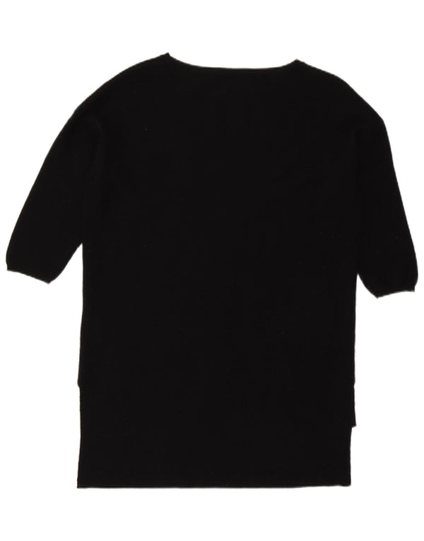 Damski sweter Trussardi z rękawem 3/4 i dekoltem w łódkę UK 12, średni czarny