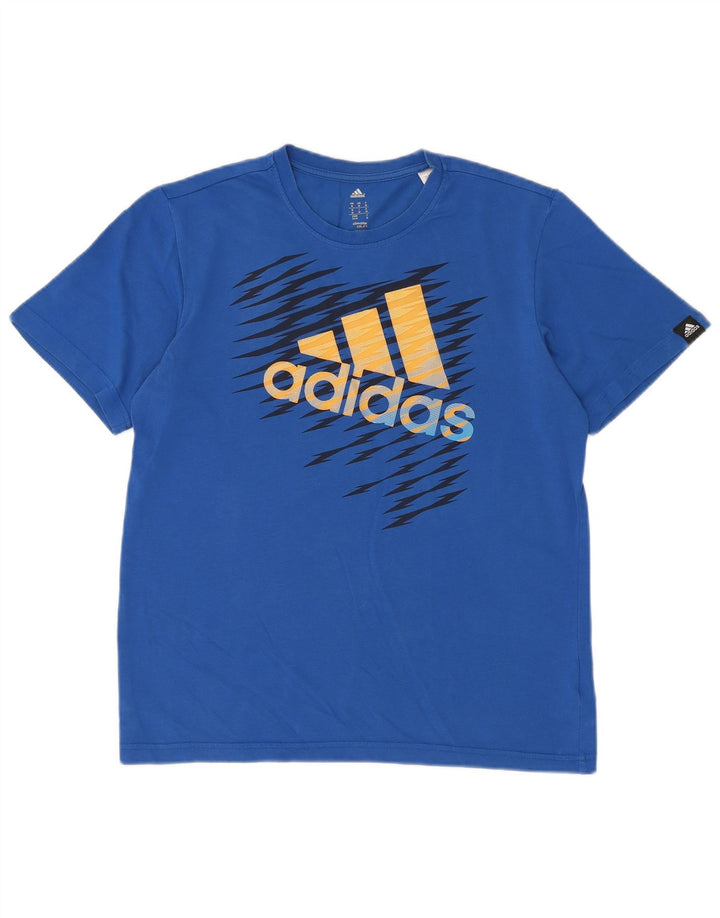 Męska koszulka Adidas Climalite Graphic Top Medium Blue Cotton
