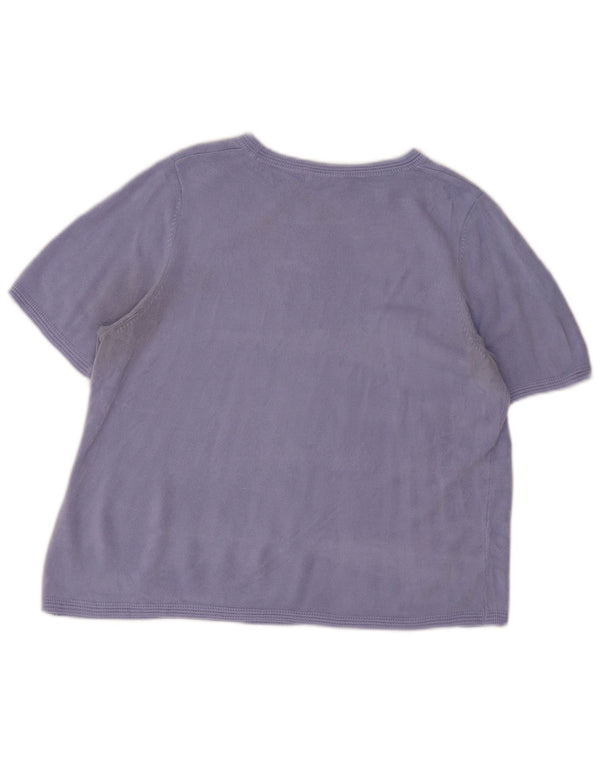 Marks & Spencer Damski sweter z okrągłym dekoltem, UK 18 XL, fioletowy