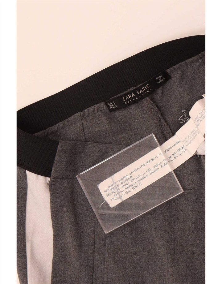 Damskie spodnie chino Zara, małe, W26 L28, szary, kolorowy poliester