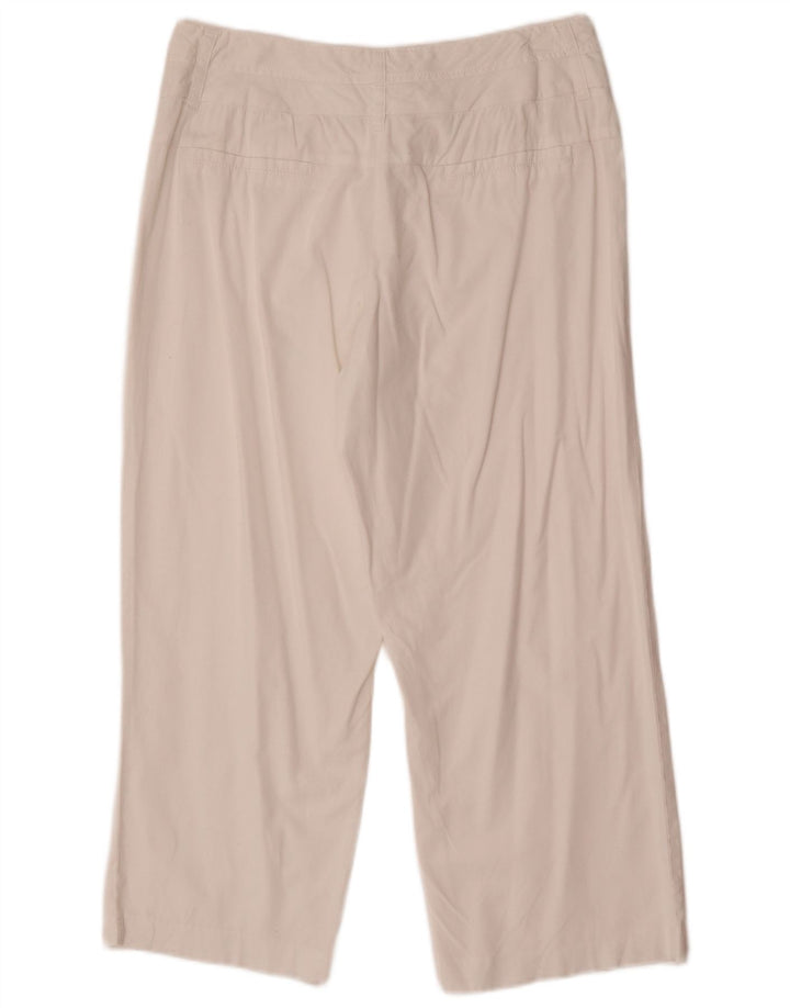 Spodnie damskie Marks & Spencer, proste, przycięte, UK 12, średnie, W30, L24, białe