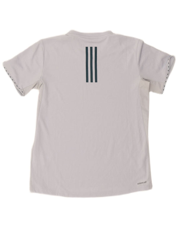 Damska koszulka Adidas Aeroready Graphic Top UK 12/14 Średni szary