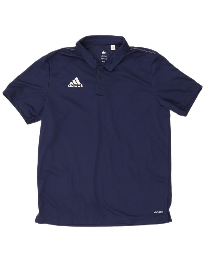 Męska koszulka polo Adidas Climalite, duża, granatowa, z poliestru
