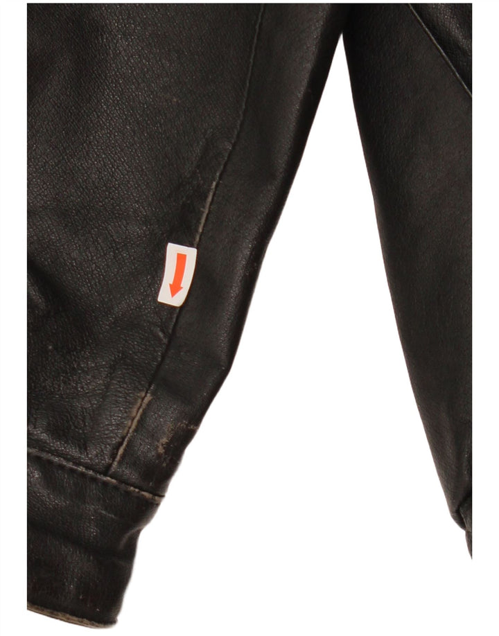 C & A Męska kurtka skórzana EU 54 2XL Czarna skóra