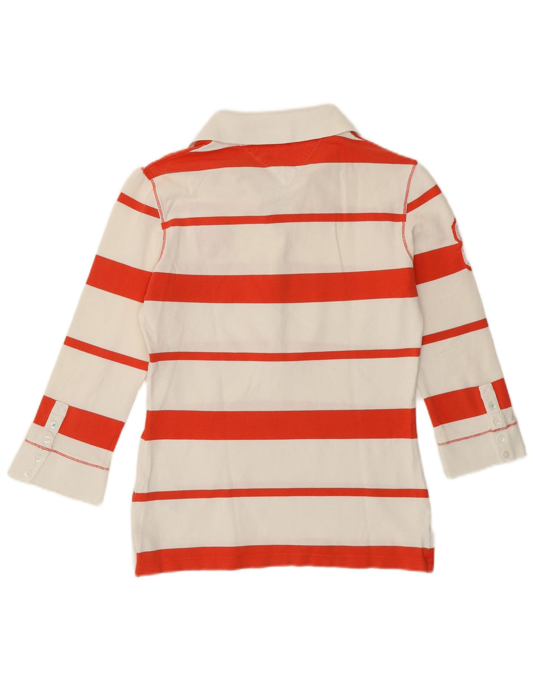 Damska koszulka polo do rugby Tommy Hilfiger z grafiką UK 12, średnia w kolorze złamanej bieli