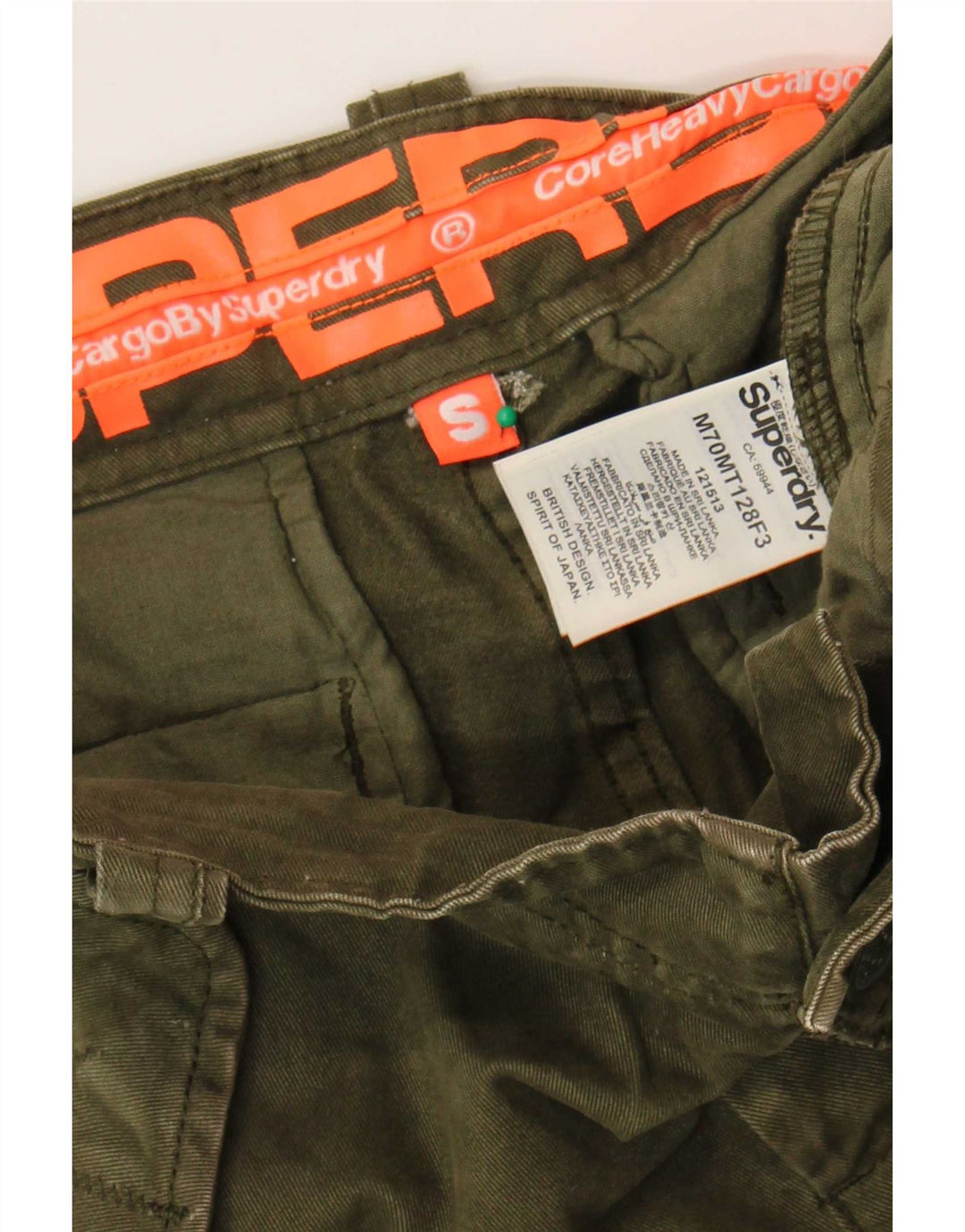 Męskie spodenki cargo Superdry, małe, W29, bawełna khaki