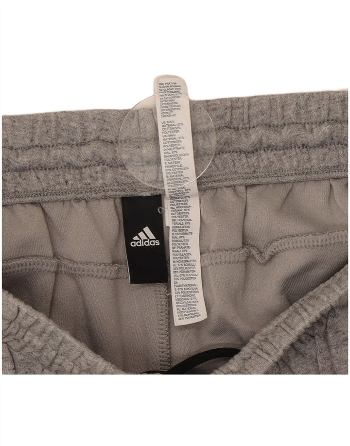 Męskie spodnie dresowe Adidas, średnioszare, bawełniane w cętki