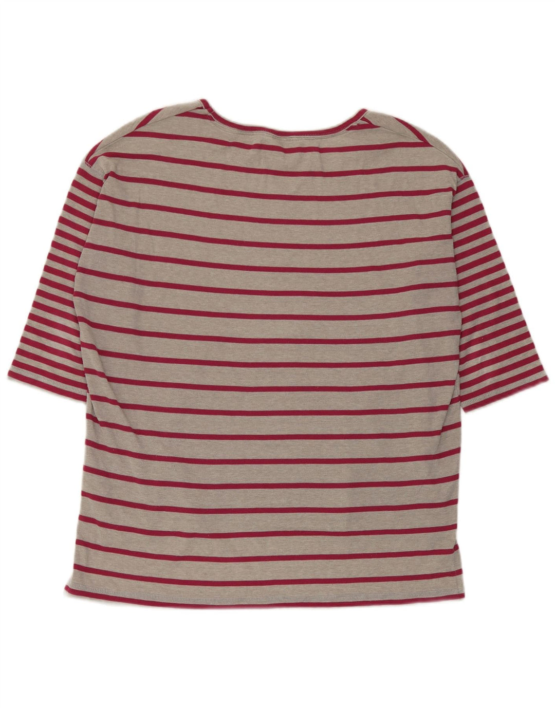 Marks & Spencer T-shirt damski Top UK 14, duży, szary, poliestrowy w paski