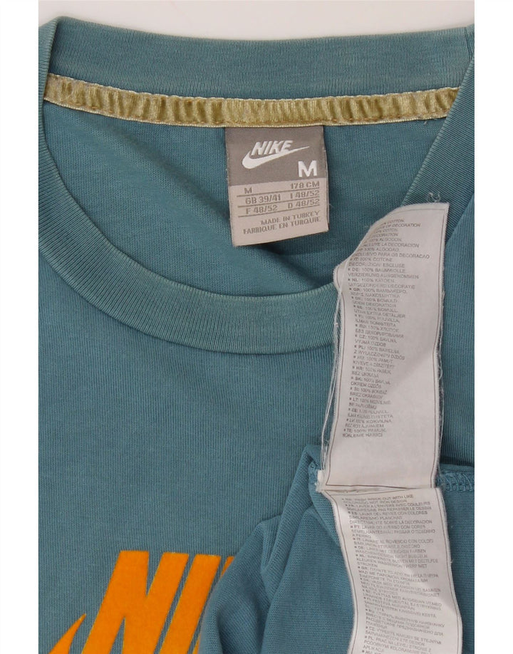 Męska koszulka z grafiką Nike Top UK 39/41 Średni niebieski, bawełniany